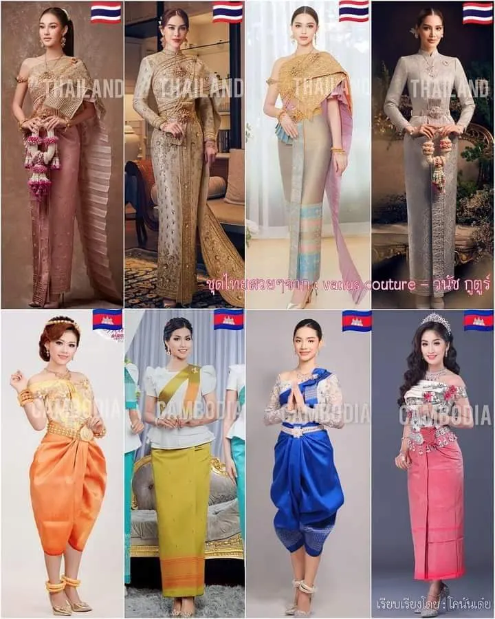 National costume of Thailand 🇹🇭 and Cambodia 🇰🇭