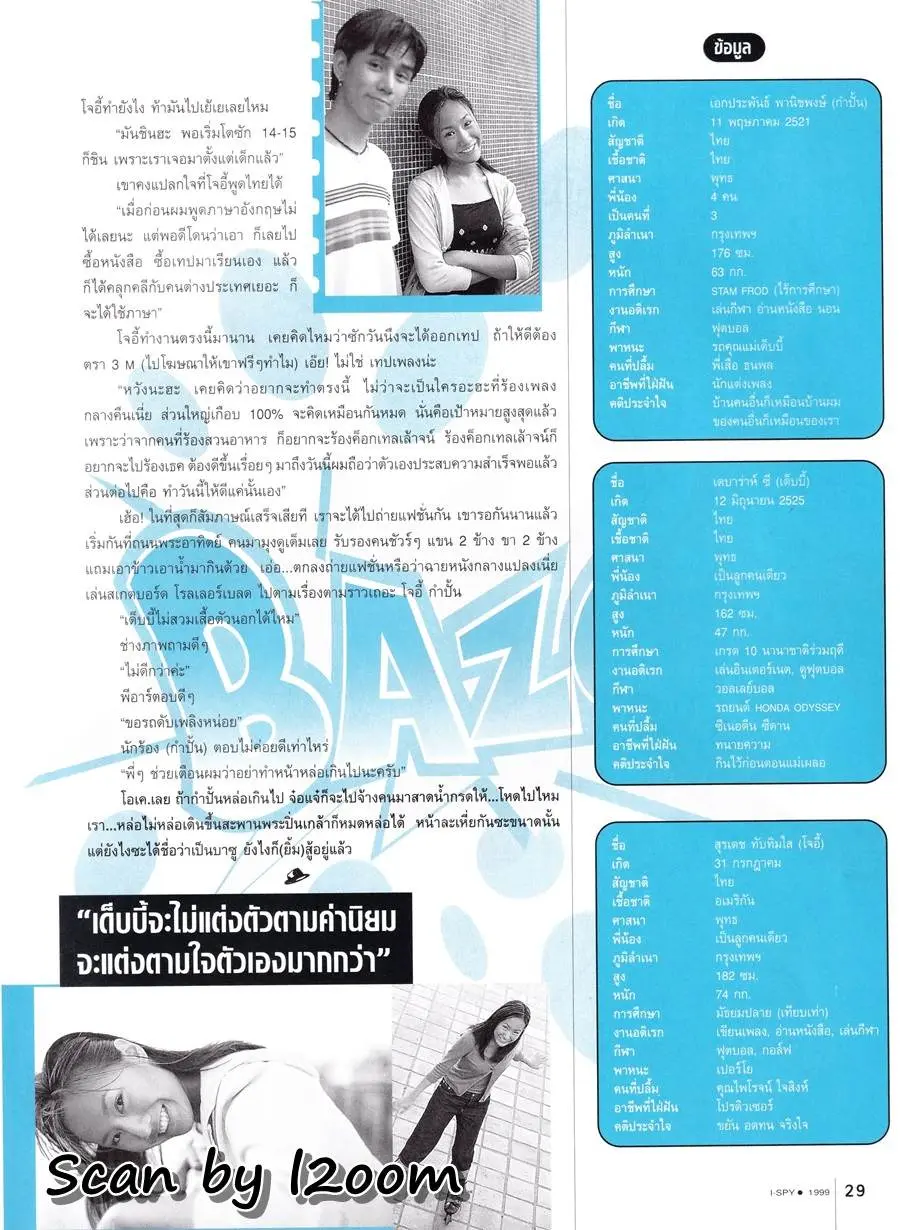 (วันวาน) Bazoo @ i-SPY ปีที่ 3 ฉบับที่ 53 เมษายน 2542