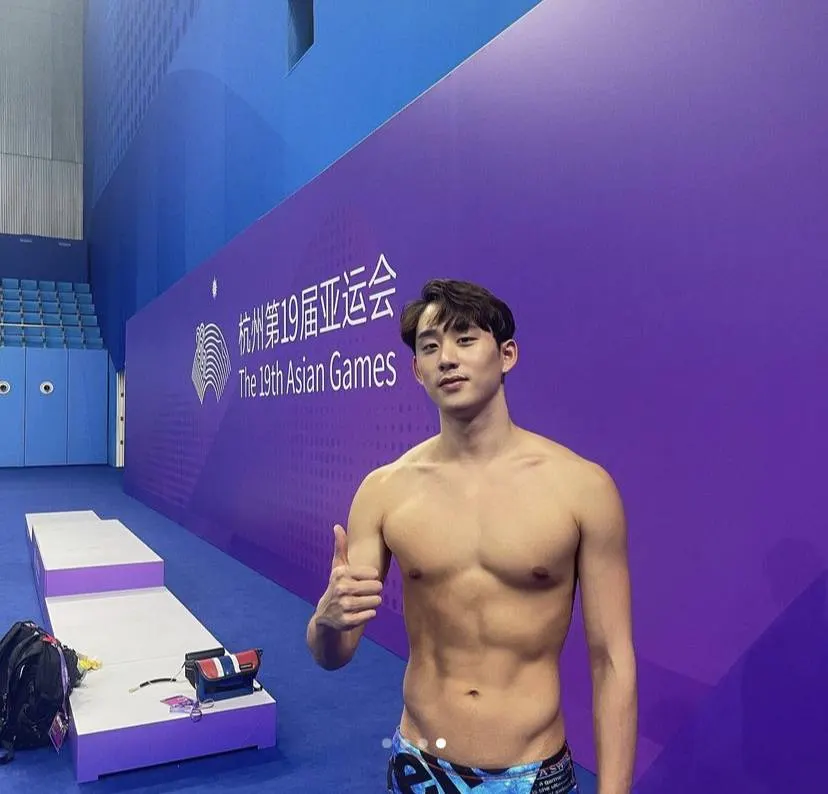 ฉลามเอส นักว่ายน้ำทีมไทย สุดหล่อ the 19th Asian Games  Hangzhou