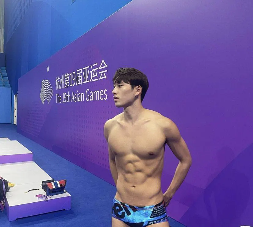 ฉลามเอส นักว่ายน้ำทีมไทย สุดหล่อ the 19th Asian Games  Hangzhou