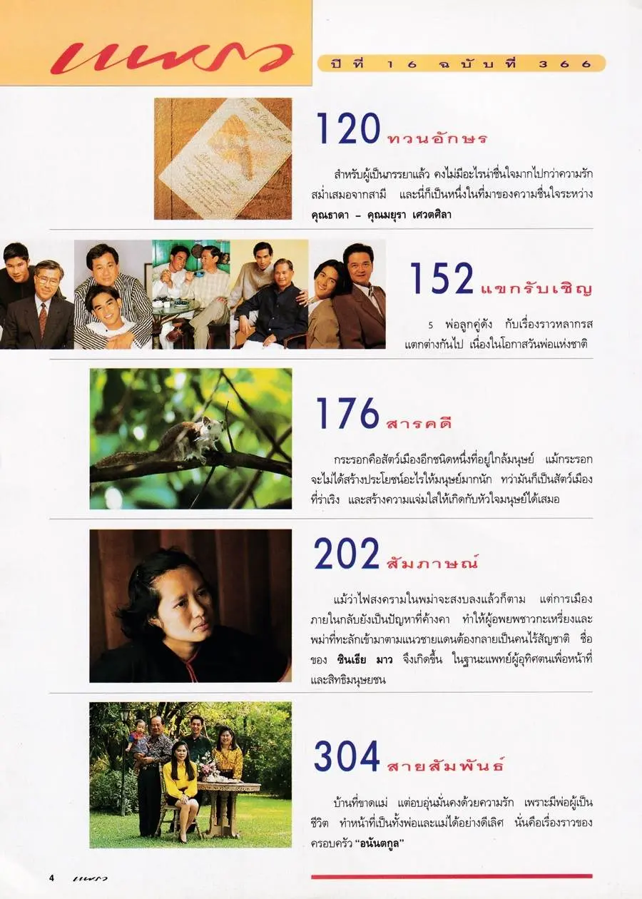 (วันวาน) นิตยสาร แพรว ปีที่ 16 ฉบับที่ 366 พฤศจิกายน 2537