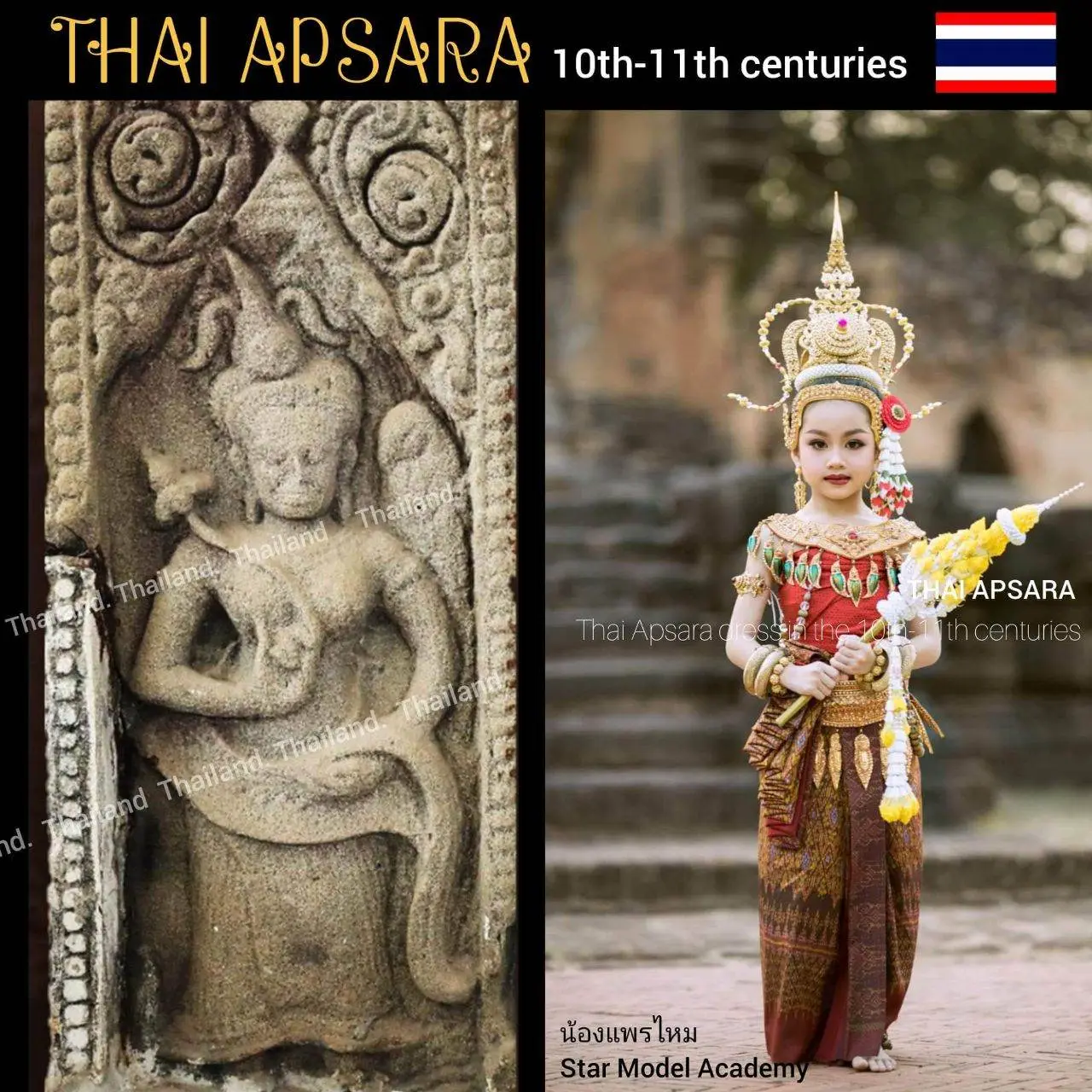 Thailand Apsara. Thai Apsorn dance. Apsara history.
