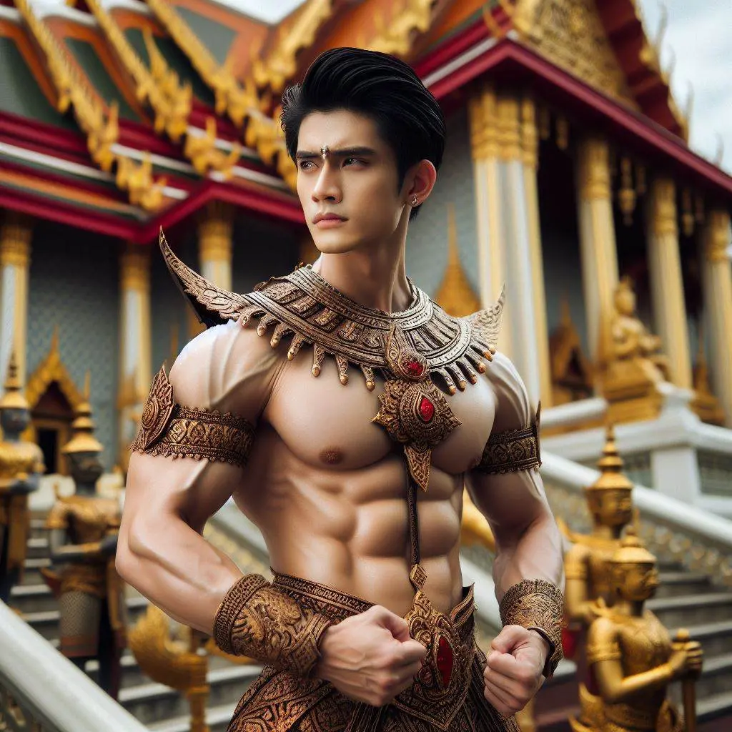 Thai muscle guy : AI Art