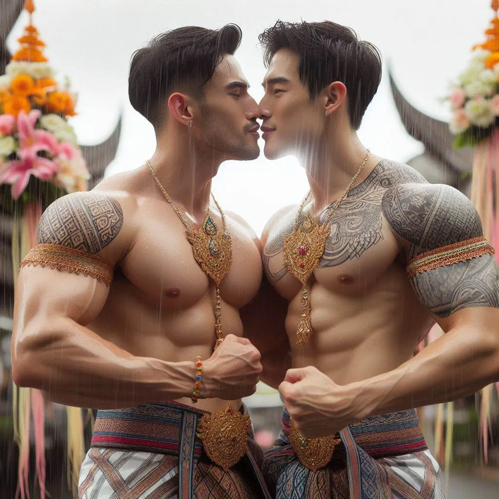 Thai muscle guy : AI Art