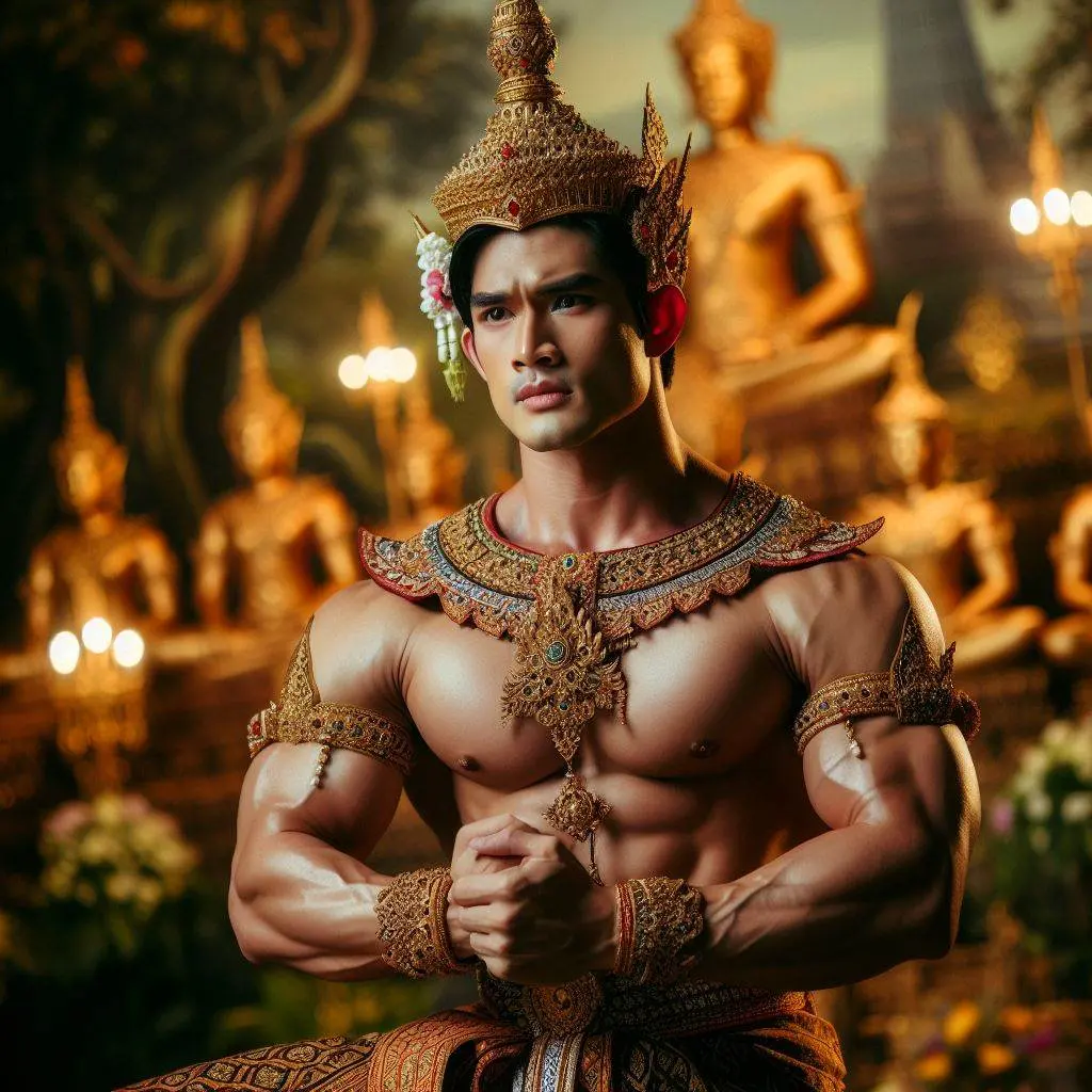 Thai muscle guy : AI Art