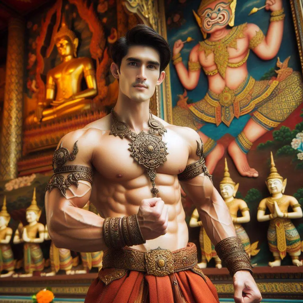 Thai muscle guy : AI Art