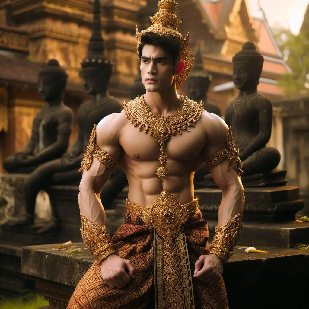 Thai muscle guy : AI Art