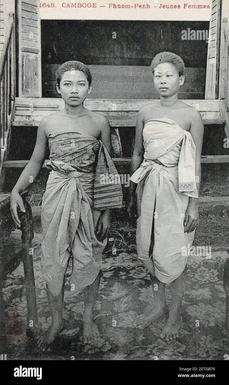 Cambodia national costume. Khmer dress.