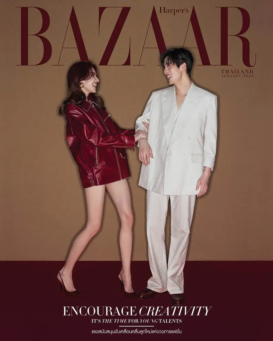 ต่อ-ธนภพ & ใหม่-ดาวิกา @ Harper's BAZAAR Thailand January 2024