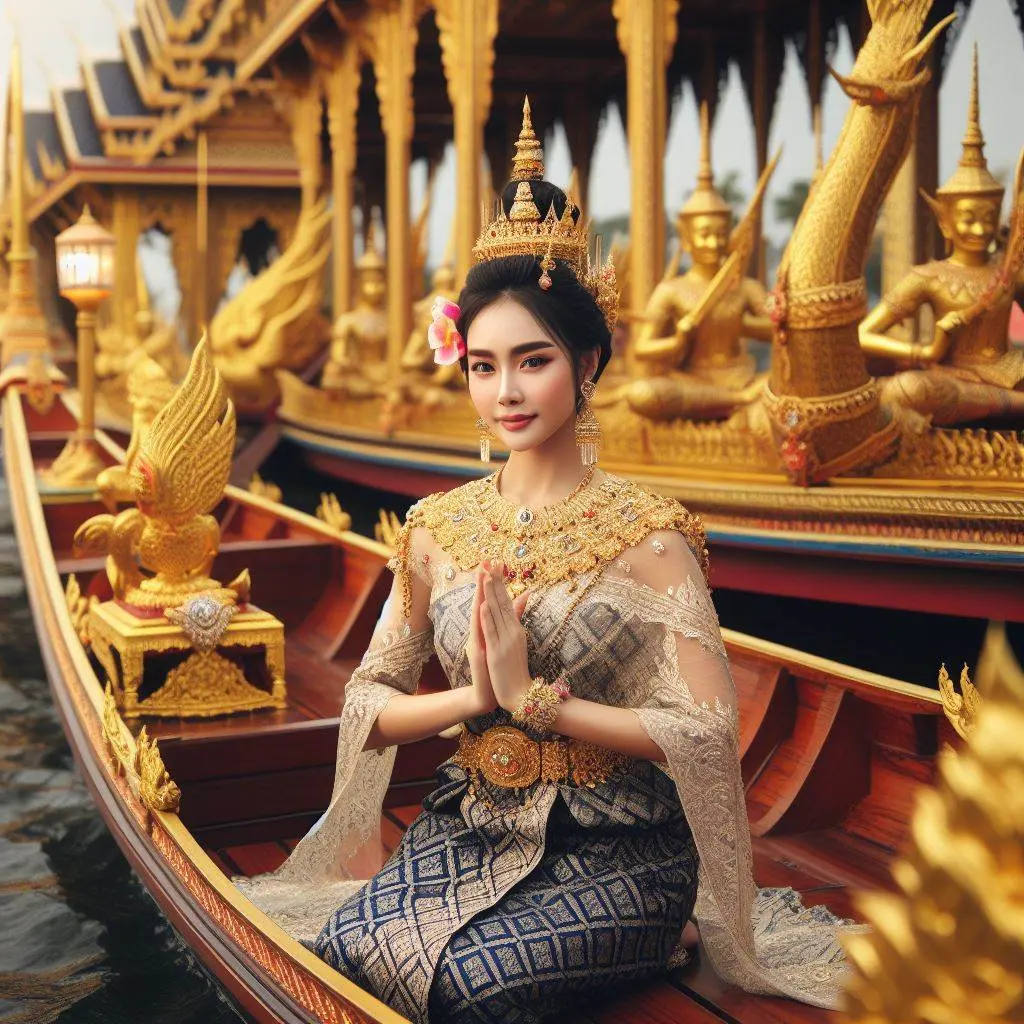 THAILAND 🇹🇭 |  AI ART: Thai lady wear Thai traditional dress