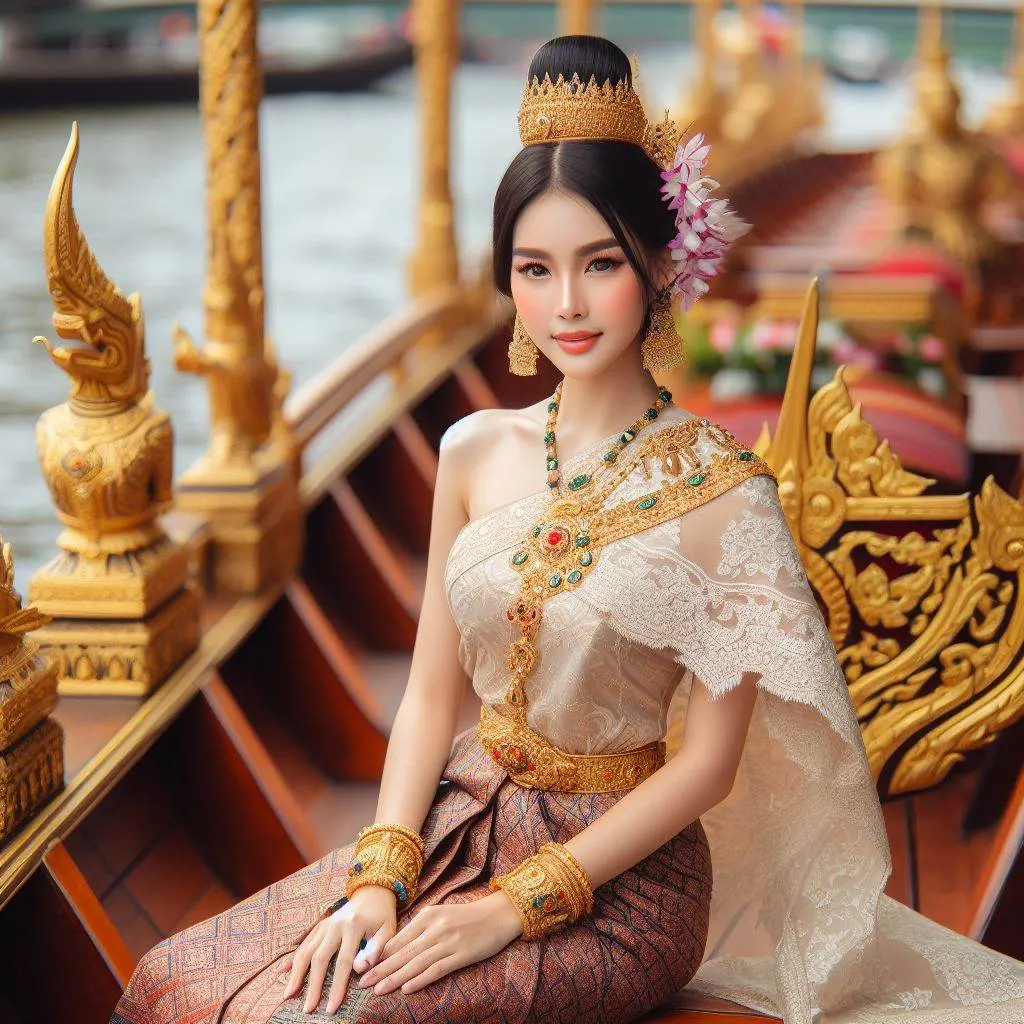 THAILAND 🇹🇭 |  AI ART: Thai lady wear Thai traditional dress