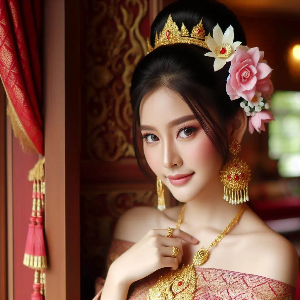 THAILAND 🇹🇭 |  AI ART: Thai lady wear Thai traditional dress