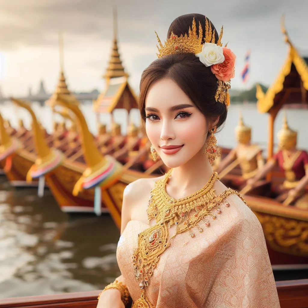 THAILAND 🇹🇭 |  AI ART: Thai lady wear Thai traditional dress