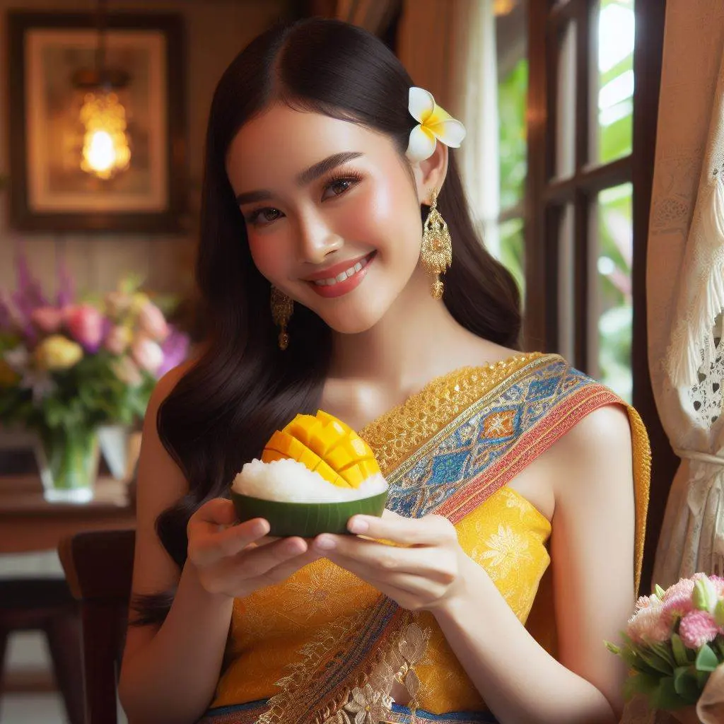 THAILAND 🇹🇭 |  AI ART: Thai lady wear Thai traditional dress
