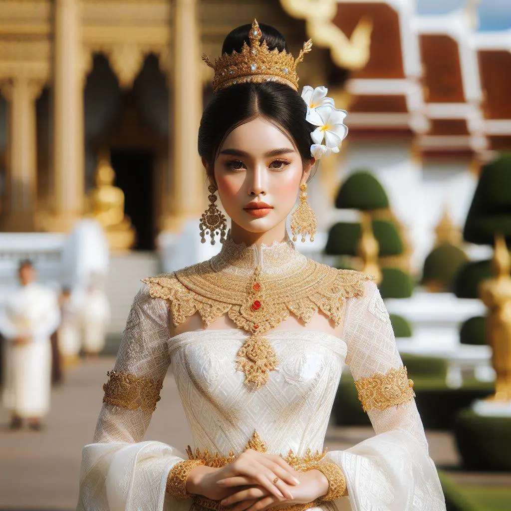 THAILAND 🇹🇭 |  AI ART: Thai lady wear Thai traditional dress