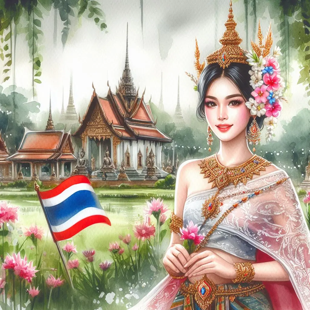 THAILAND 🇹🇭 | AI ART: Thai traditional dress