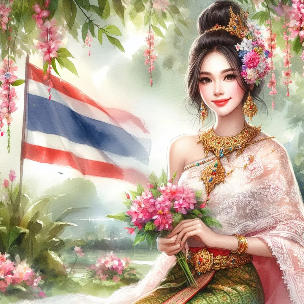 THAILAND 🇹🇭 | AI ART: Thai traditional dress