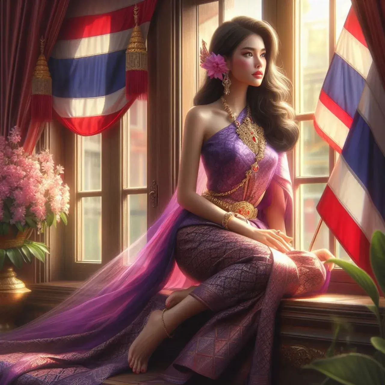 THAILAND 🇹🇭 | AI ART: Thai traditional dress ✦