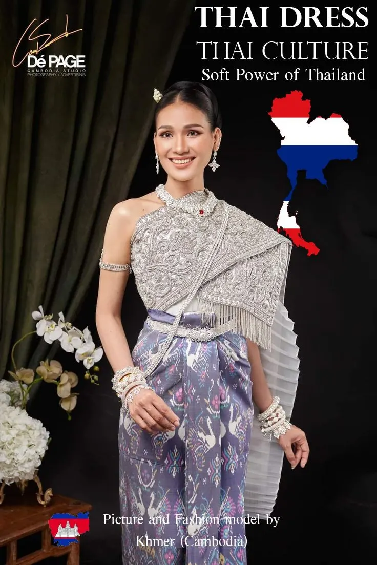 Thai Dress, Thai Culture, Soft Power of Thailand (Fashion model by Khmer ) Khmer wedding. Cambodia wedding.