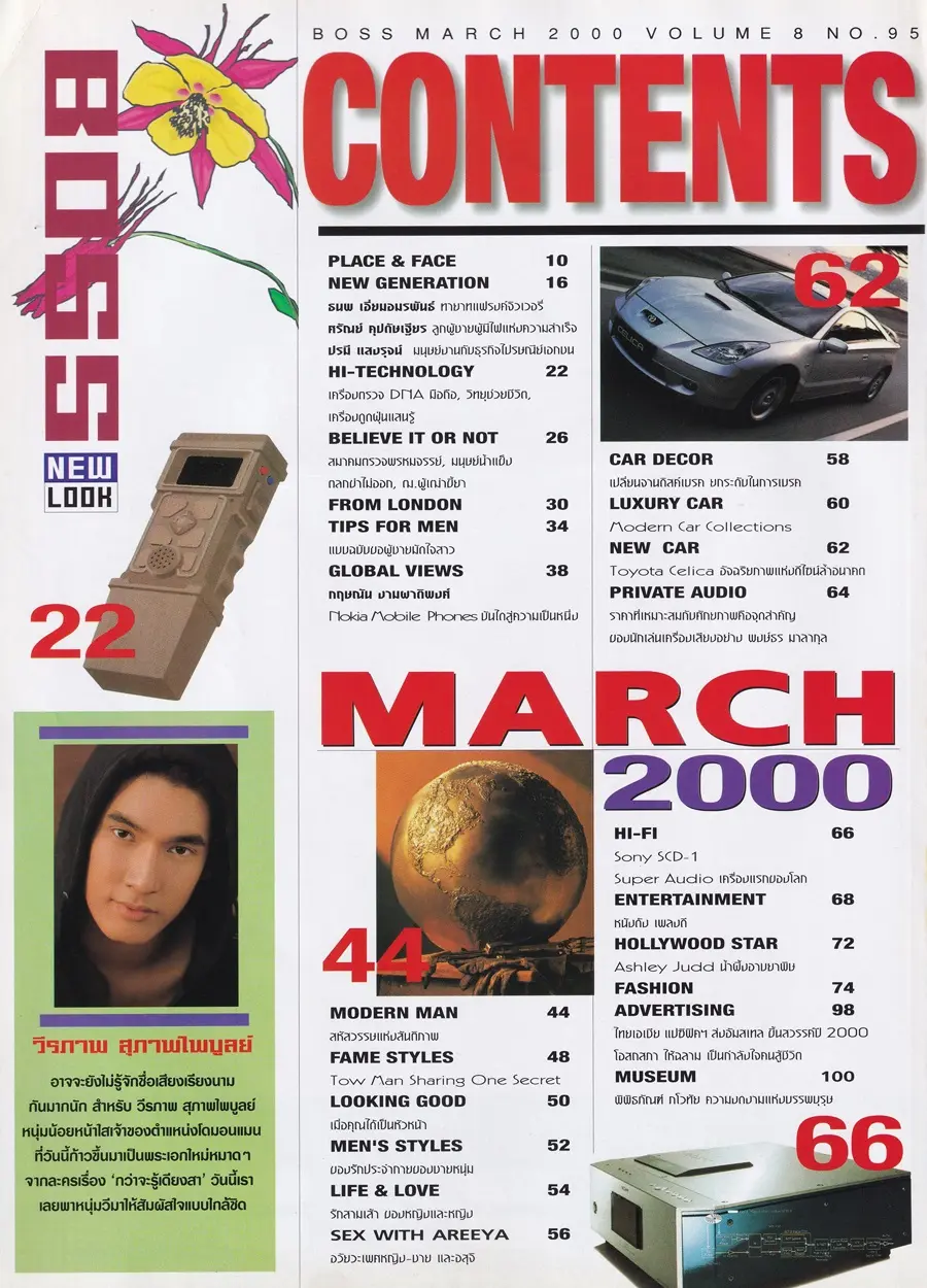 (วันวาน) วี วีรภาพ @ นิตยสาร BOSS ปีที่ 8 ฉบับที่ 95 มีนาคม 2543