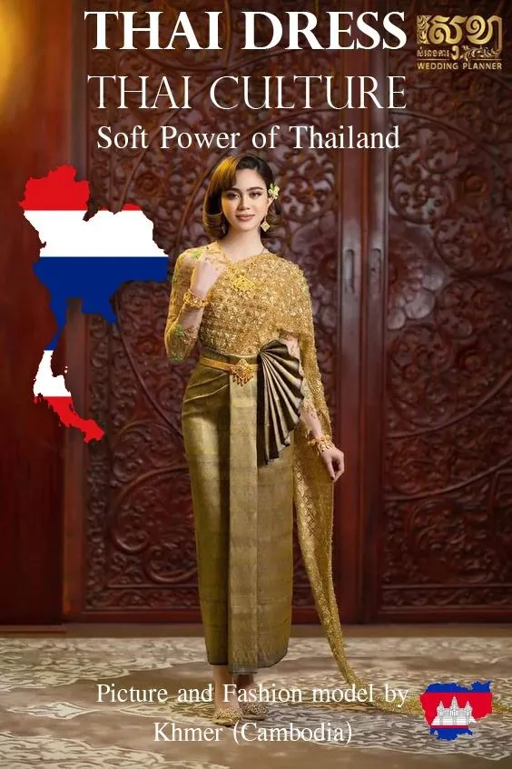 Cambodia wedding costume.Khmer wedding dress. Cambodian wedding by Thai dress.cambodia history