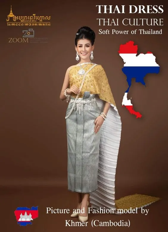 Cambodia wedding costume.Khmer wedding dress. Cambodian wedding by Thai dress.cambodia history