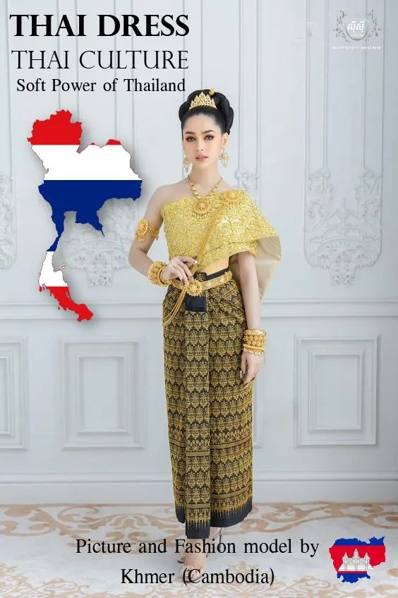 Cambodia wedding costume.Khmer wedding dress. Cambodian wedding by Thai dress.cambodia history