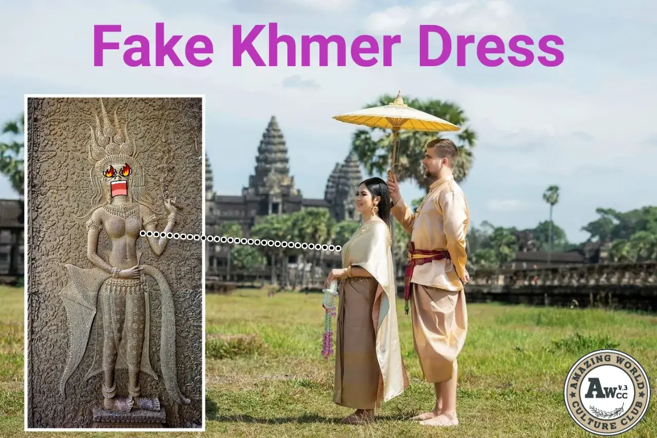 Cambodia wedding costume.Khmer wedding dress.Khmer sbai