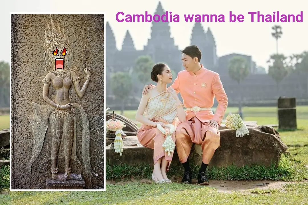 Cambodia wedding costume.Khmer wedding dress.Khmer sbai