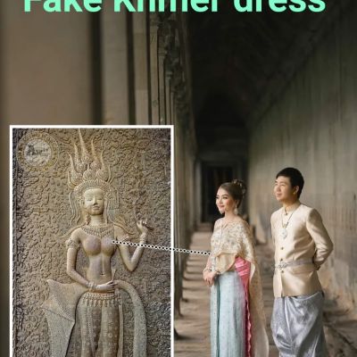 Cambodia wedding costume.Khmer wedding dress.Khmer sbai