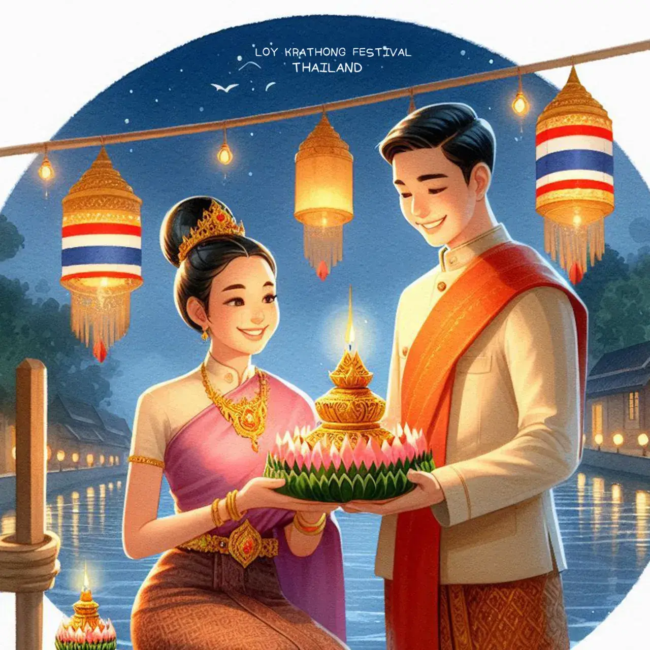 The splendor of Thai culture in Loy Krathong Festival | THAILAND 🇹🇭