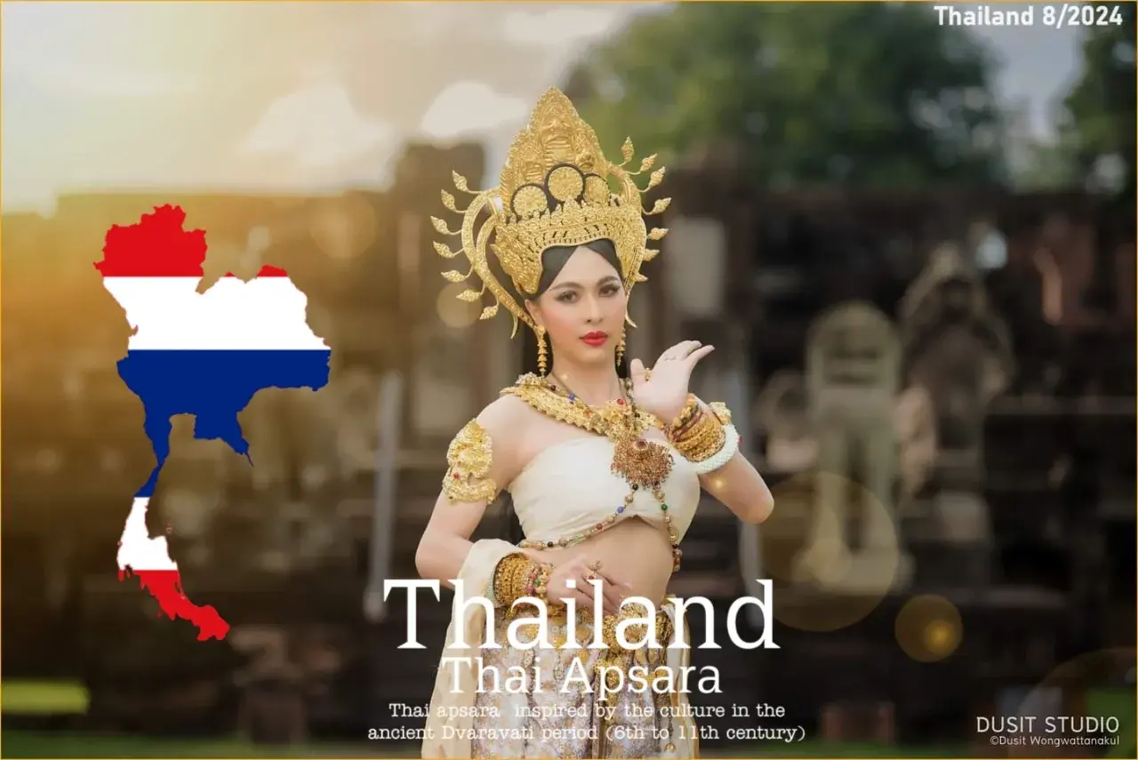 Apsara Costume.Thailand Culture.Apsorn dance.