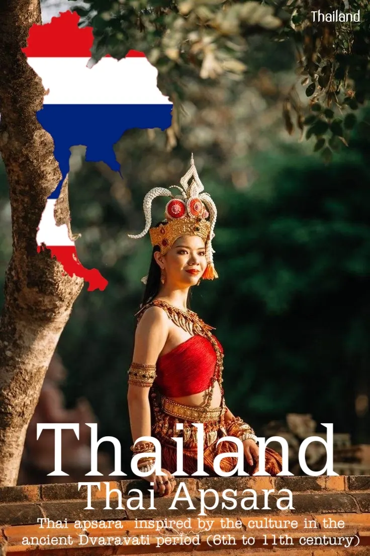 Apsara Costume.Thailand Culture.Apsorn dance.