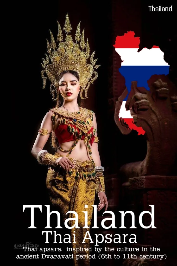 Apsara Costume.Thailand Culture.Apsorn dance.