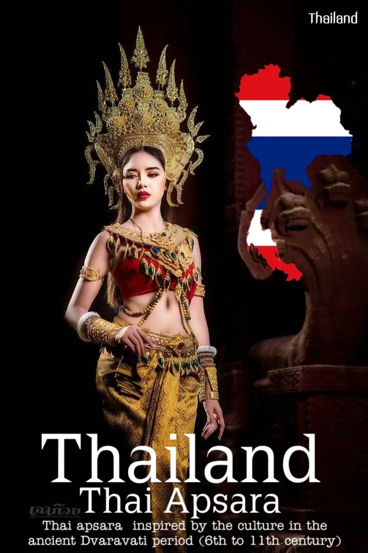 Apsara Costume.Thailand Culture.Apsorn dance.