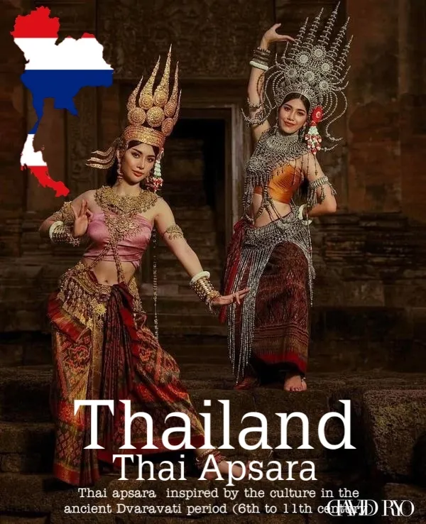 Apsara Costume.Thailand Culture.Apsorn dance.