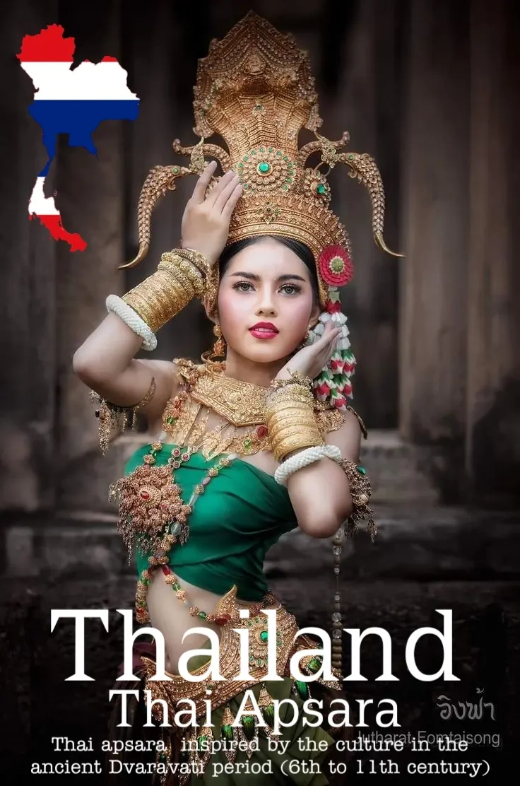 Apsara Costume.Apsara danceThailand Culture.Apsorn dance.