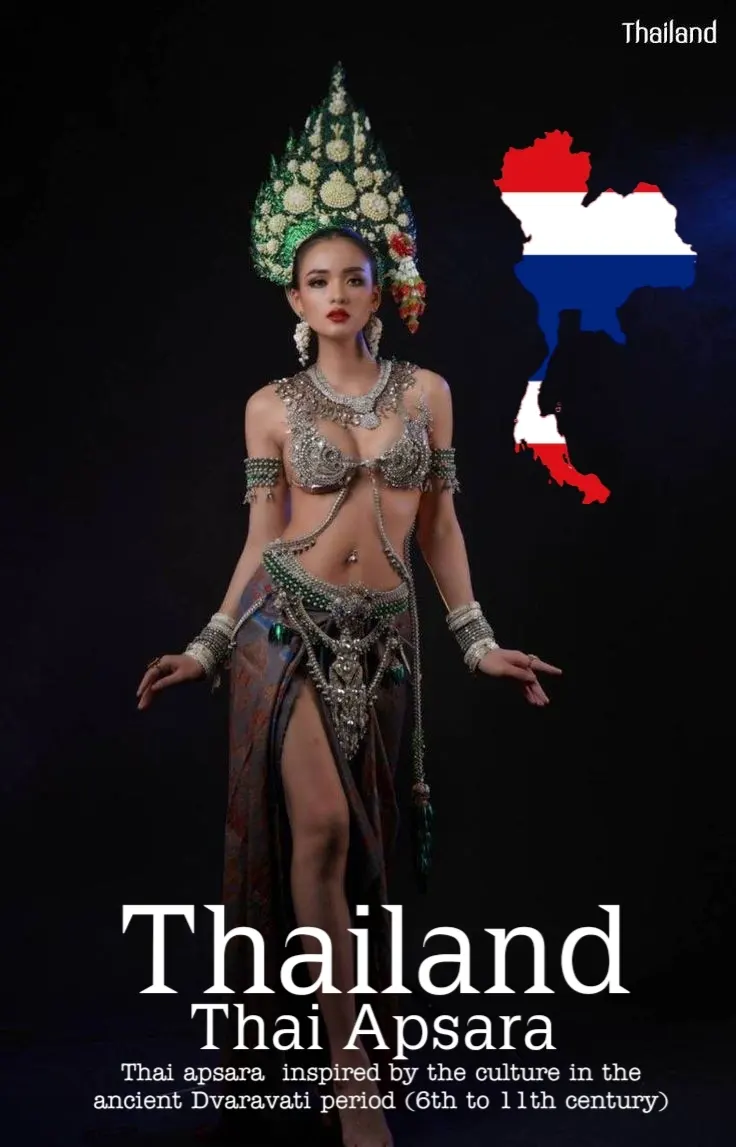 Apsara Costume.Apsara danceThailand Culture.Apsorn dance.