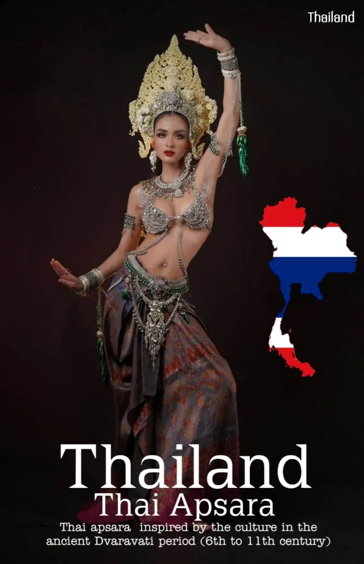 Apsara Costume.Apsara danceThailand Culture.Apsorn dance.