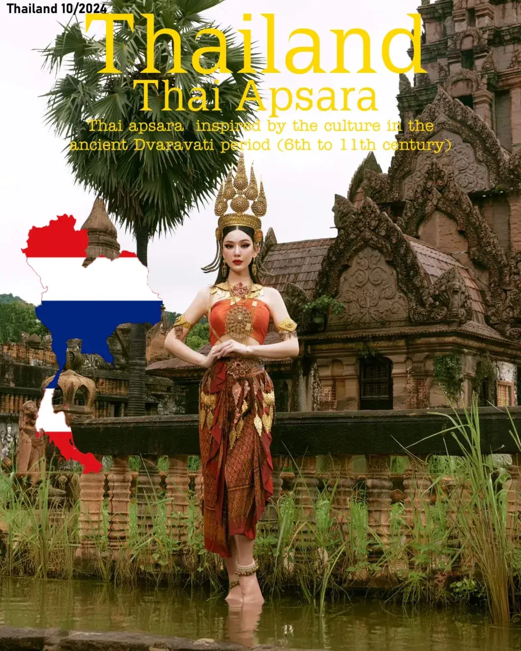 Apsara Costume.Apsara dance Thailand Culture. Apsorn dance.