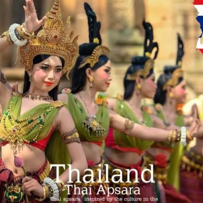 Apsara Costume.Apsara dance Thailand Culture. Apsorn dance.