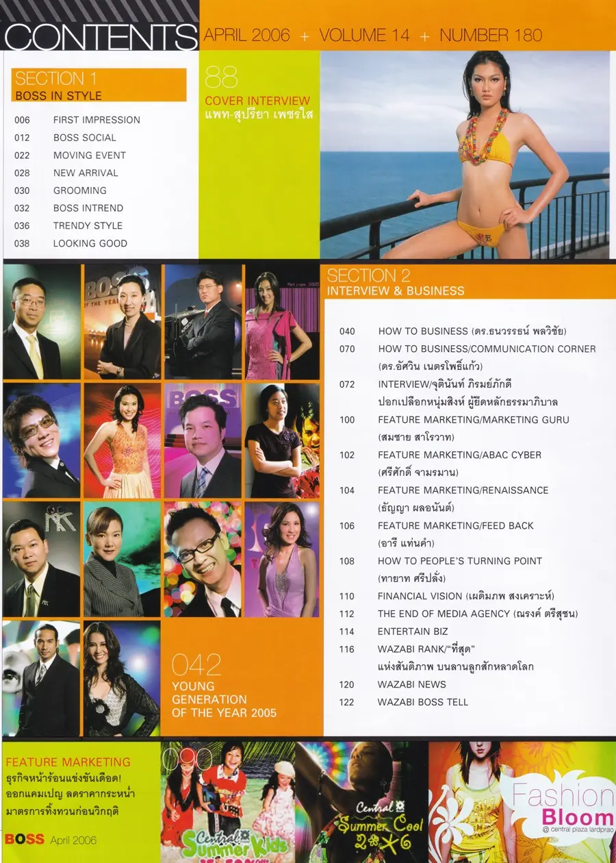 (วันวาน) แพท-สุปรียา @ BOSS vol.14 no.180 April 2006