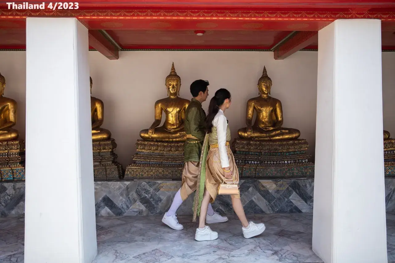 Mook and Bom in Thai Costumes 🇹🇭