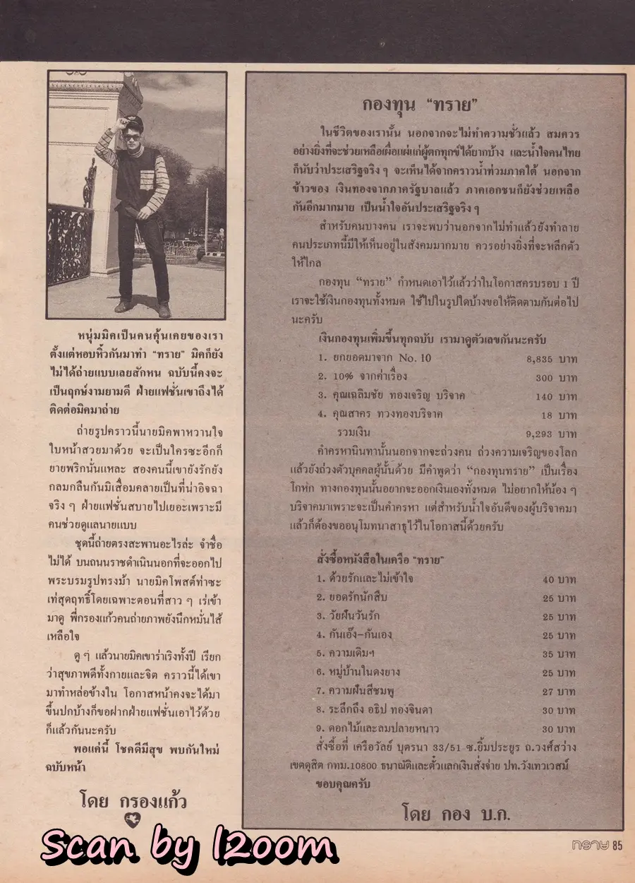 (วันวาน) จอย วราลักษณ์ @ นิตยสาร ทราย ปีที่ 1 ฉบับที่ 11 ปักษ์หลัง เมษายน 2532