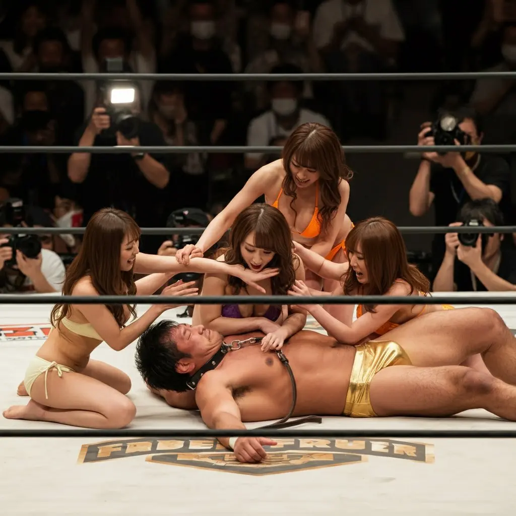 Male vs female wrestling