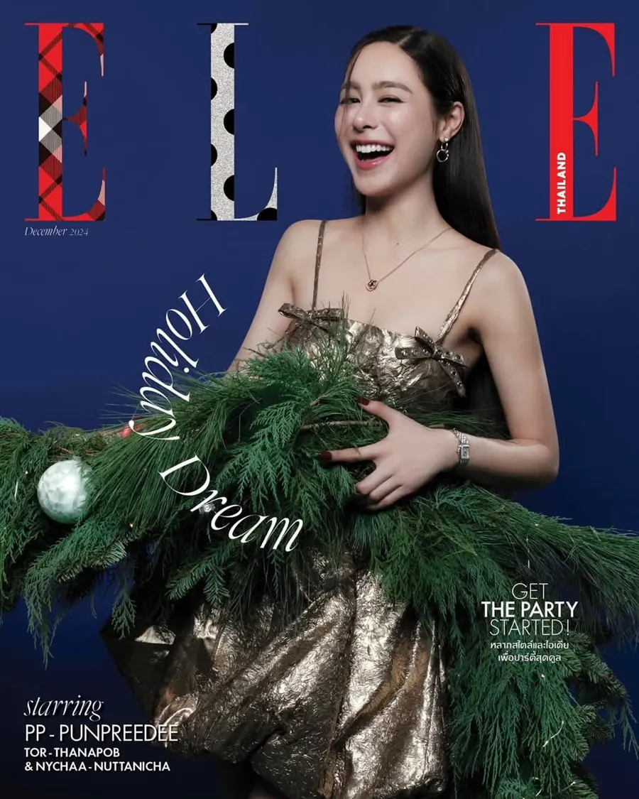 ต่อ ธนภพ,ณิชา ณัฏฐณิชา & พีพี ปุญญ์ปรีดี @ ELLE Thailand December 2024