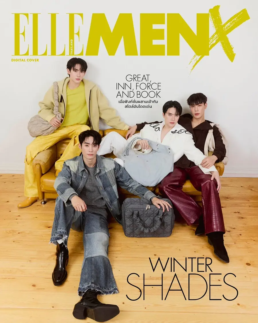 ฟอส-จิรัชพงศ์, บุ๊ค-กษิดิ์เดช, เกรท-สพล & อิน-สาริน @ ELLE MENx Thailand December 2024