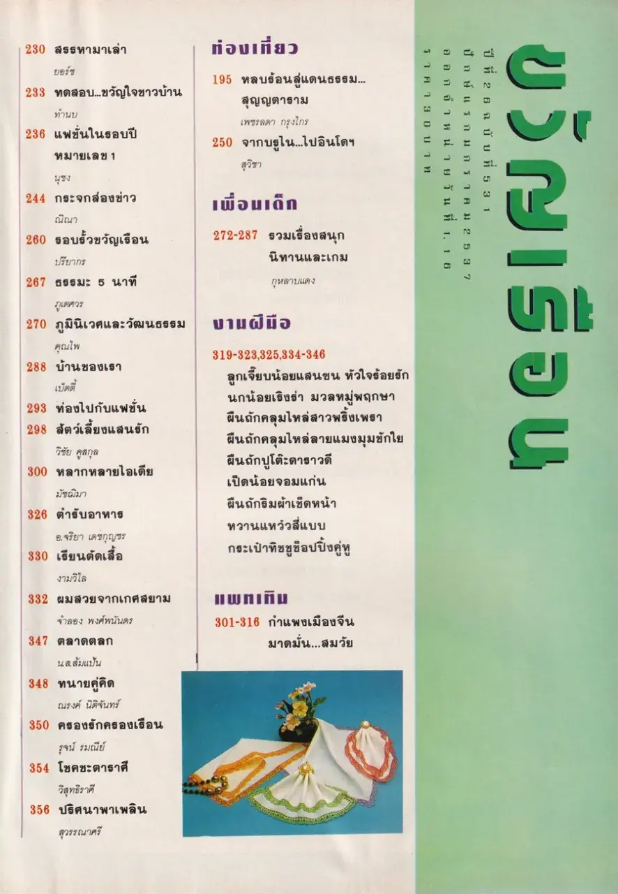 (วันวาน) นิตยสาร ขวัญเรือน ปีที่ 26 ฉบับที่ 531 ปักษ์แรก มกราคม 2537