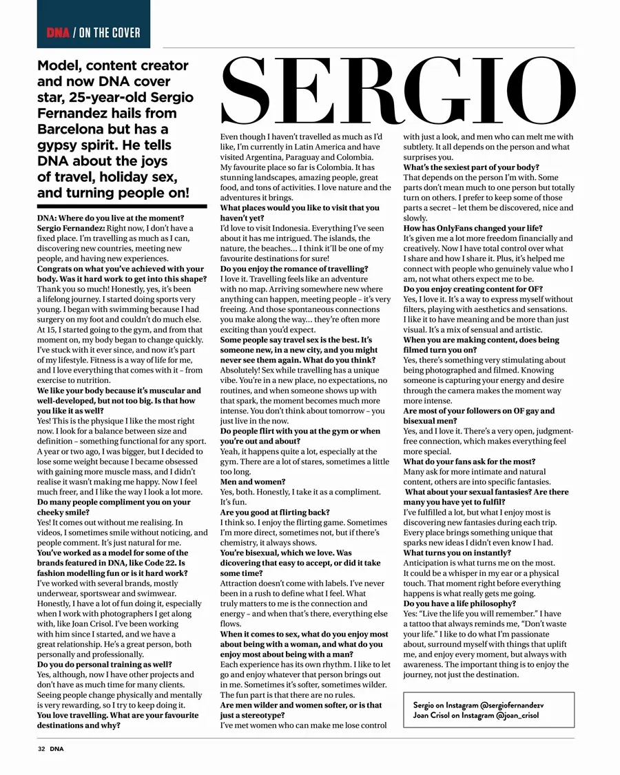 Sergio Fernandez @ DNA Magazine issue 304 May 2025