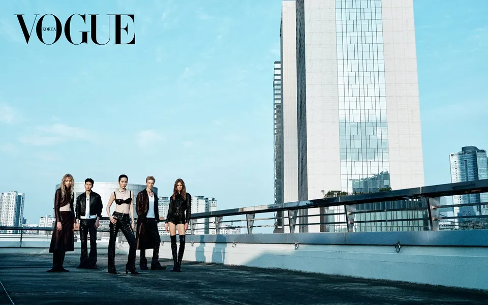 Song Ah Woo, Junyeong Baek, Rosalieke Fuchs, Ella Dalton & Pierrick Gregoire @ VOGUE Korea July 2025